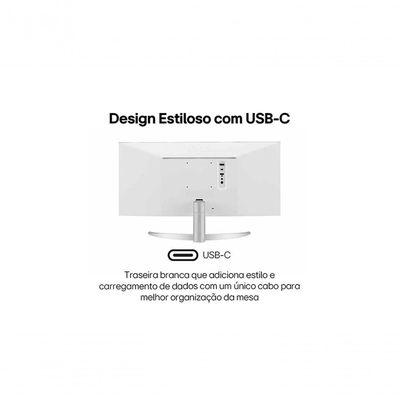 Monitor LG Ultrawide™ 29WQ600B-W Tela IPS De 29 21:9 USB-C 7Wx2 MaxxAudio® 1ms (MBR) 100Hz
