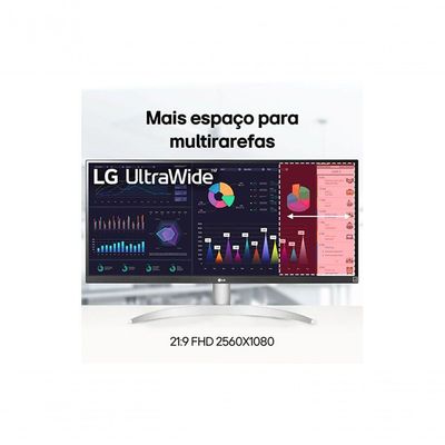 Monitor LG Ultrawide™ 29WQ600B-W Tela IPS De 29 21:9 USB-C 7Wx2 MaxxAudio® 1ms (MBR) 100Hz