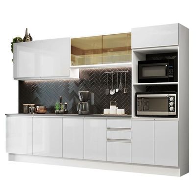 Cozinha Completa 310001 Com Armário E Balcão Branco Brilho