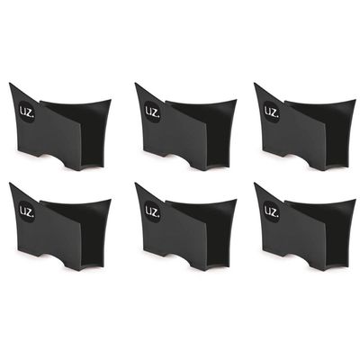 Kit 6 Suportes Porta Guardanapos De Papel Para Mesa Uz Preto