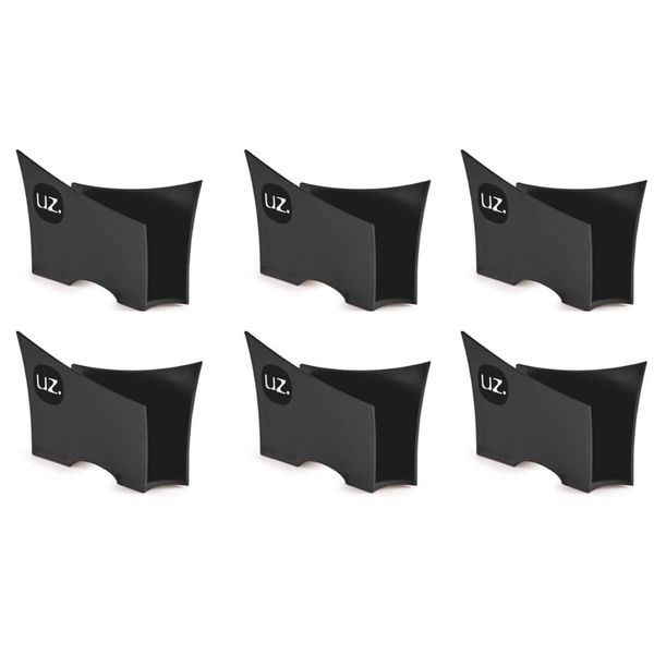 Kit 6 Suportes Porta Guardanapos De Papel Para Mesa Uz Preto
