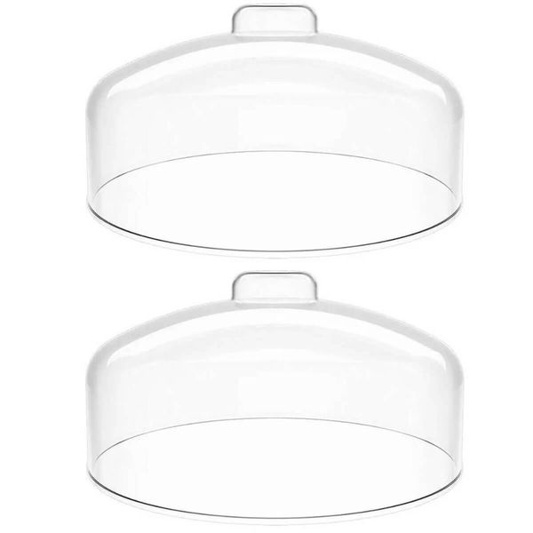 Kit 2 Cúpulas para Prato de Bolo Natural Tampa Plástico 31cm Haus Concept