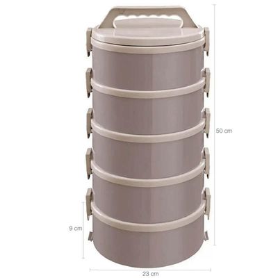Kit 2 Marmitas Térmicas 5 Pratos Térmicos Empilháveis 1,8L C