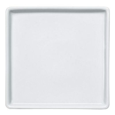 Prato Quadrado Raso em Porcelana 16x16cm Americana Germer Branco