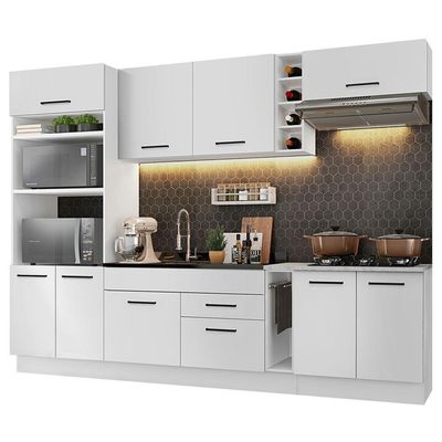 Cozinha Completa 290001 Com Armário E Balcão Branco Branco