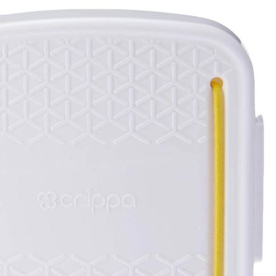 Porta Cotonetes Portátil Branco para Viagem Acessórios com Elástico Interno Crippa
