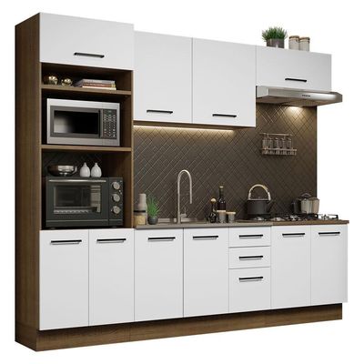 Cozinha Completa 270001 Com Armário E Balcão Rustic/branco