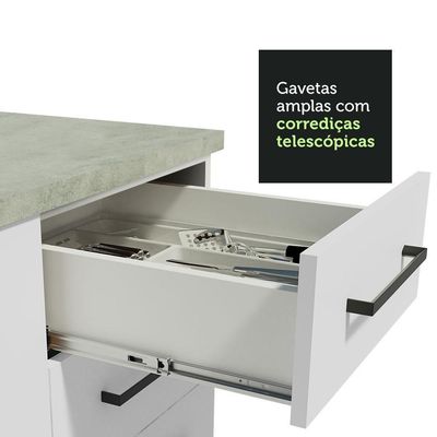Cozinha Completa 270001 Com Armário E Balcão Branco Branco