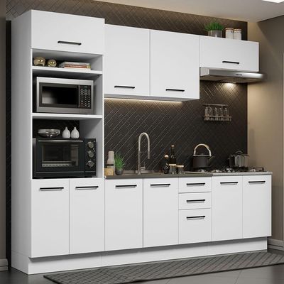 Cozinha Completa 270001 Com Armário E Balcão Branco Branco