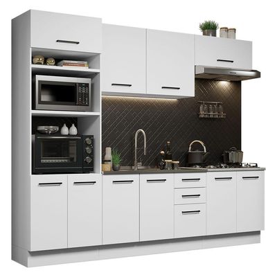 Cozinha Completa 270001 Com Armário E Balcão Branco Branco