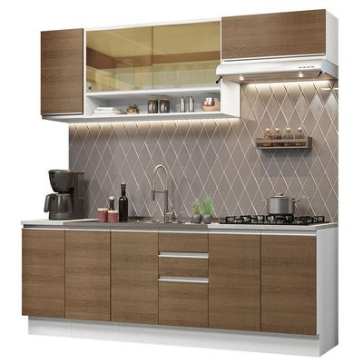 Cozinha Completa 240003 Com Armário E Balcão Branco/Rustic