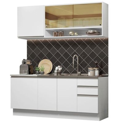 Cozinha Completa 180006 Com Armário E Balcão Branco Branco