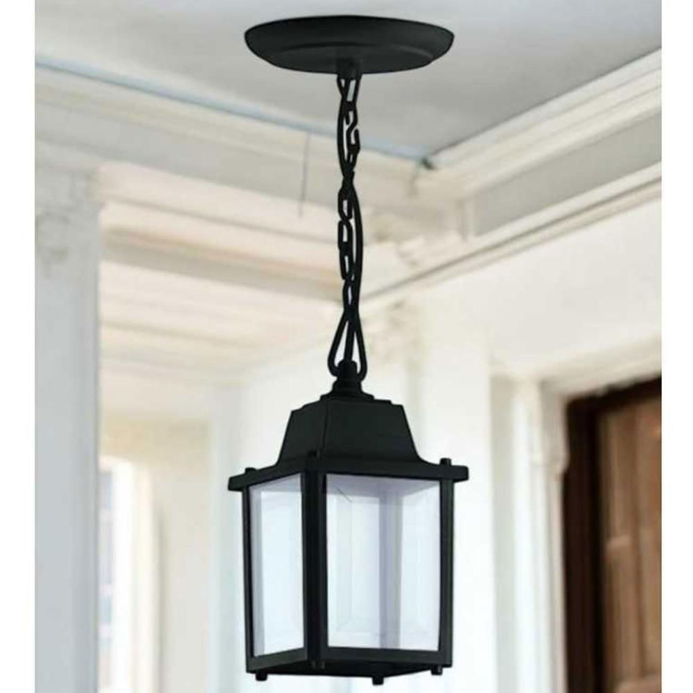 Pendente Luminária Teto Colonial Vintage Preto E27 Interno E