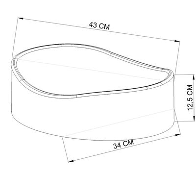 Cuba de Sobrepor Pia Apoio Oval Branca 43x32x12,5cm Banheiro Lavatório Berlim Branco