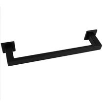 Toalheiro Simples 30cm Gardênia Suporte Porta Toalha de Rosto Piatina Banheiro Preto