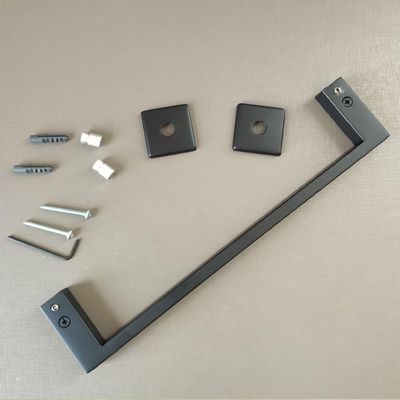 Toalheiro Simples 30cm Gardênia Suporte Porta Toalha de Rosto Piatina Banheiro Preto