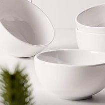Kit 4 Bowl Melamina 150ml Branco Tigela Fruta Sobremesa Cereais Serenata Haus Concept