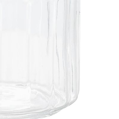 Kit 6 Potes de Vidro Porta Mantimentos 1,2L Tampa Inox Lyor Organizador de Condimentos