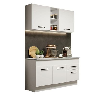 Cozinha Compacta 150001 Com Armário E Balcão Branco Branco