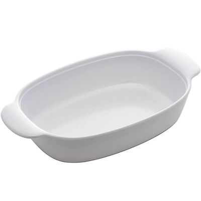 Travessa Lyor Melamina Branca 31,5cm Prato Milão Forma Média com Alças