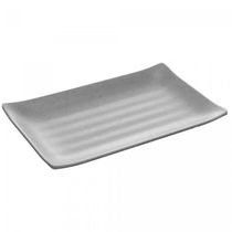 Travessa Melamina Prato Sushi Lyor Tóquio Granilite 17,5x11x2,5cm Retangular