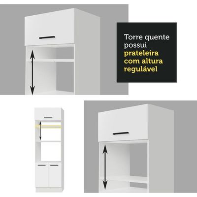 Cozinha Completa 330001 Com Armário E Balcão Branco Branco