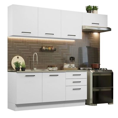Cozinha Completa 260002 Com Armário E Balcão Branco