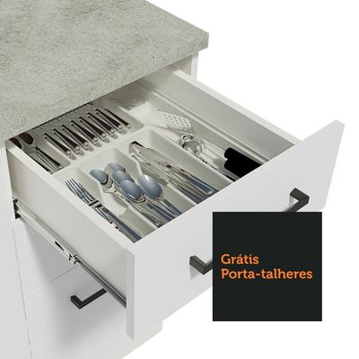 Cozinha Completa 260002 Com Armário E Balcão Branco