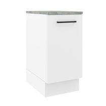 Balcão Madesa Agata 35 Cm 1 Porta - Branco Rustic/branco
