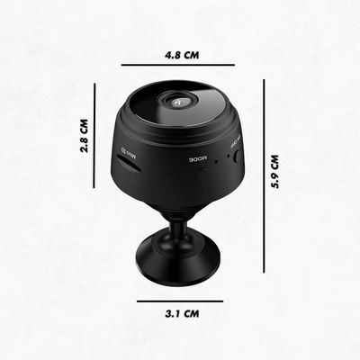 Mini Câmera A9 Wi-Fi Full HD com Visão 150°, Gravação em Cartão SD e App para Celular