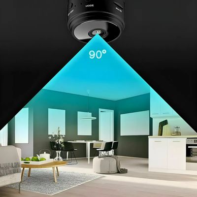 Mini Câmera A9 Wi-Fi Full HD com Visão 150°, Gravação em Cartão SD e App para Celular