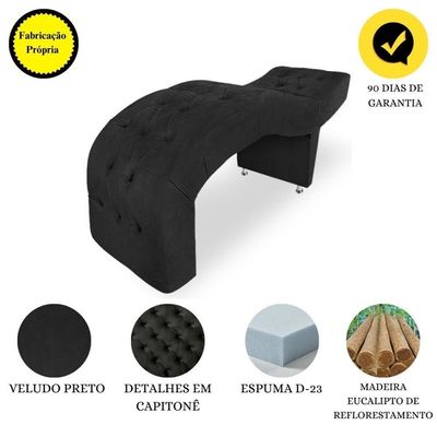 Maca Estética Estofado Salão Clínica Capitonê Isabela Preto