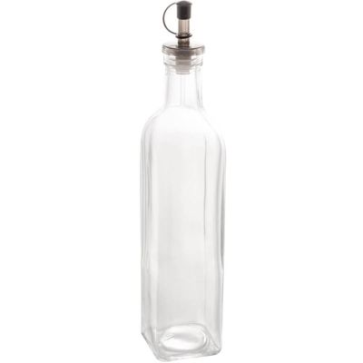 Garrafa para Vinagre 510ml com Bico Dosador Lyor Frasco Porta Azeite de Vidro Transparente