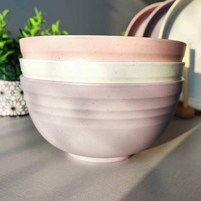 Bowl Lyor Bambu 400ml Saladas Sobremesas Sortidos Lines 13x7cm Tigela para Caldos Sopas