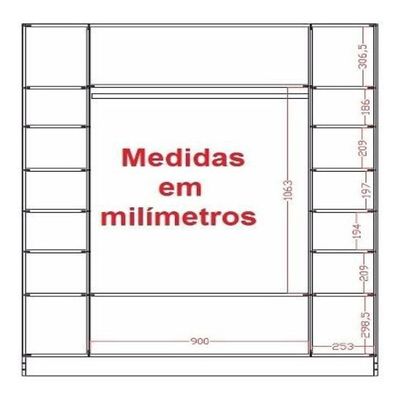 Expositores Loja Roupa Colméia Cabideiro Arara 4 Peças Magia