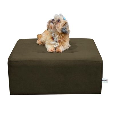 Cama Box Para Cachorro E Pet Quadrado Marrom Escuro