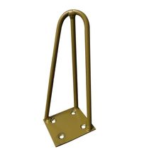 Kit 6 Pés De Metal 15 Cm Hairpin Legs Mesas De Centro Puffs Dourado G41