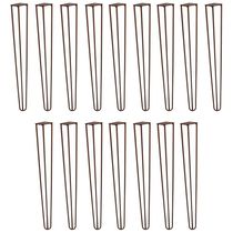 Kit 16 Pés De Metal 60 Cm Legs Mesa De Canto Aparador Bronze