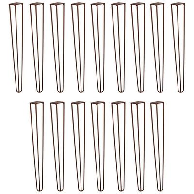 Kit 16 Pés De Metal 60 Cm Legs Mesa De Canto Aparador Bronze