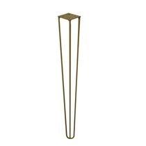 Kit 20 Pés De Metal 60 Cm Hairpin Legs Mesa De Canto Aparador Dourado G41