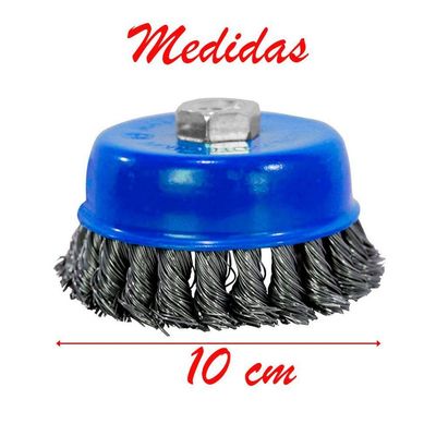 Escova Rotativa De Aço Para Lixadeira 100mm 4" Danmi®