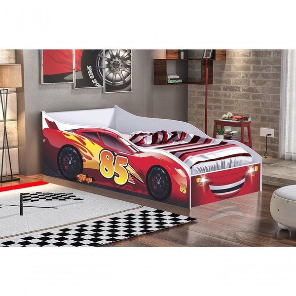 Cama Carro Vermelho Com Colchão Gabrielli