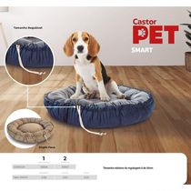 Cama Pet Smart Cinza-azul 50x50x20cm