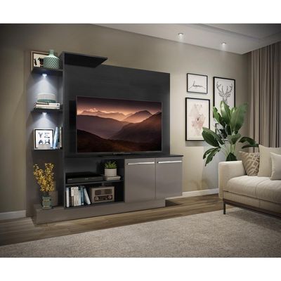 Estante Com 3 Leds Para Tv Até 55´´ Dallas Fg3398
