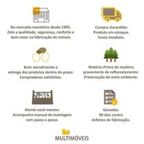Estante Com Leds E Suporte Para Tv Até 65´´Fg3384