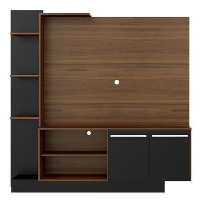 Estante Com Suporte Para Tv Até 55´´ Denver Fg3069 Madeirada/preta