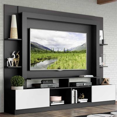 Estante Com Suporte Para Tv Até 65´´ Fg2747 Preta/branca