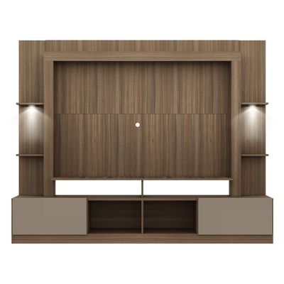 Estante Com Leds Para Tv Até 65´´ Berlim Fg3392 Madeirada/lacca Fumê