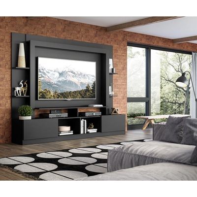 Estante Com Suporte Para Tv Até 65´´ Oslo Fg3386 Preta