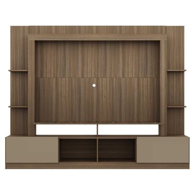 Estante Com Suporte Para Tv Até 65´´ Oslo Fg3386 Madeirada/lacca Fumê